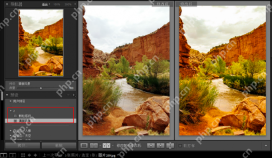 Lightroom Classic Windows 用户预设应用后在修改前和修改后视图中对比照片色彩