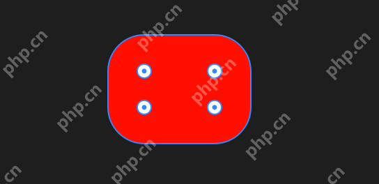 Windows 中文 PixPin 红色圆角矩形标注效果图展示四角已经变圆，证明圆角参数生效后结果会直接反映到标注框本身