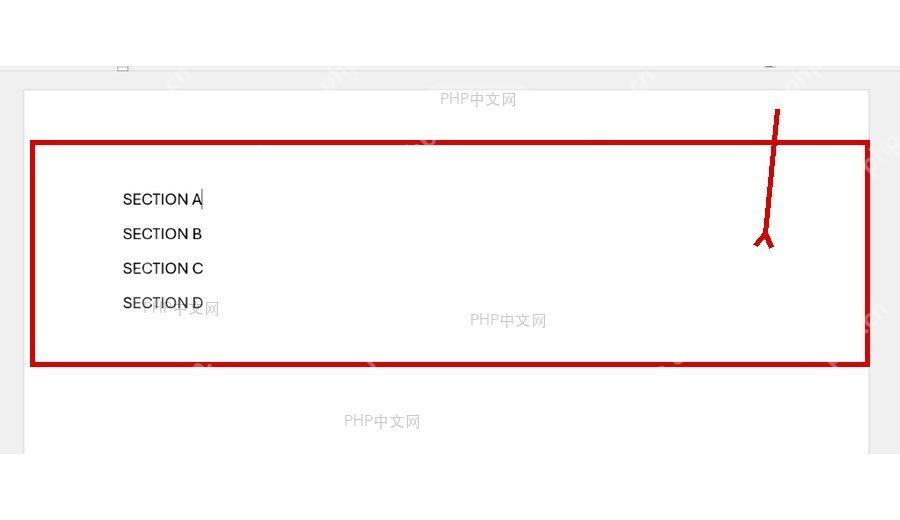 Word 文档中多行手动目录文字被选中准备设置右对齐制表位