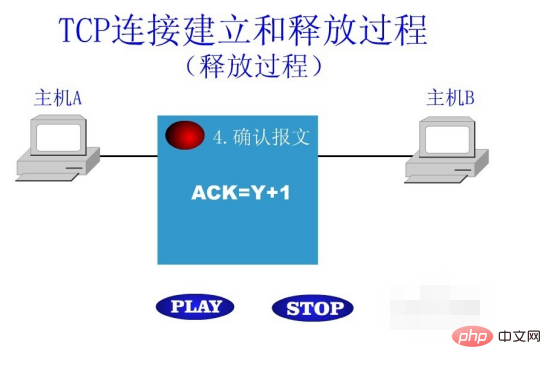 TCP接続の解放プロセスとは何ですか?