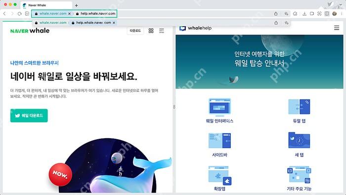NAVER Whale官方网站与帮助中心封面