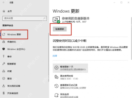 Win10 Windows 更新页面中的检查更新按钮