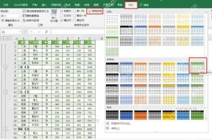 在 Excel 表格设计中查看表格样式效果