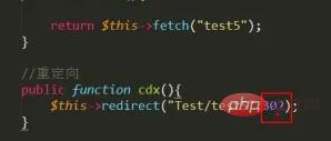 Comment faire une redirection thinkphp