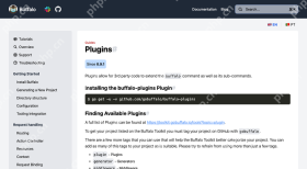 Buffalo 官方 Plugins 文档展示插件能力和安装说明