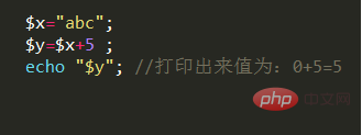 PHPにおける文字列と数値の操作の原理は何ですか?