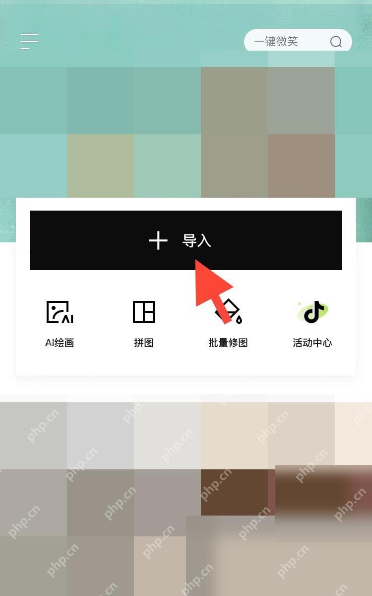 醒图导入照片入口