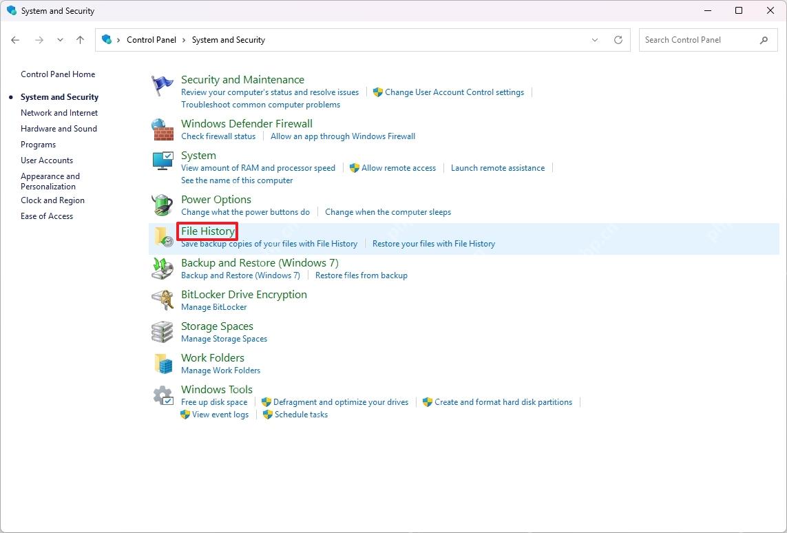 win11怎么开启文件历史记录_win11文件历史备份启用步骤 - php中文网
