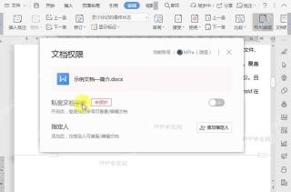 WPS如何开启文档权限?设置效果