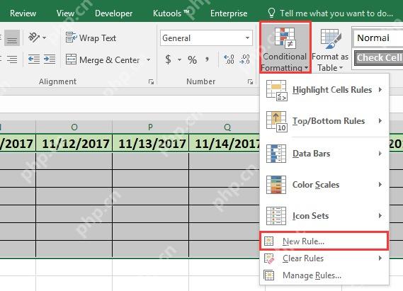 Excel 条件格式中新建规则调整图标集