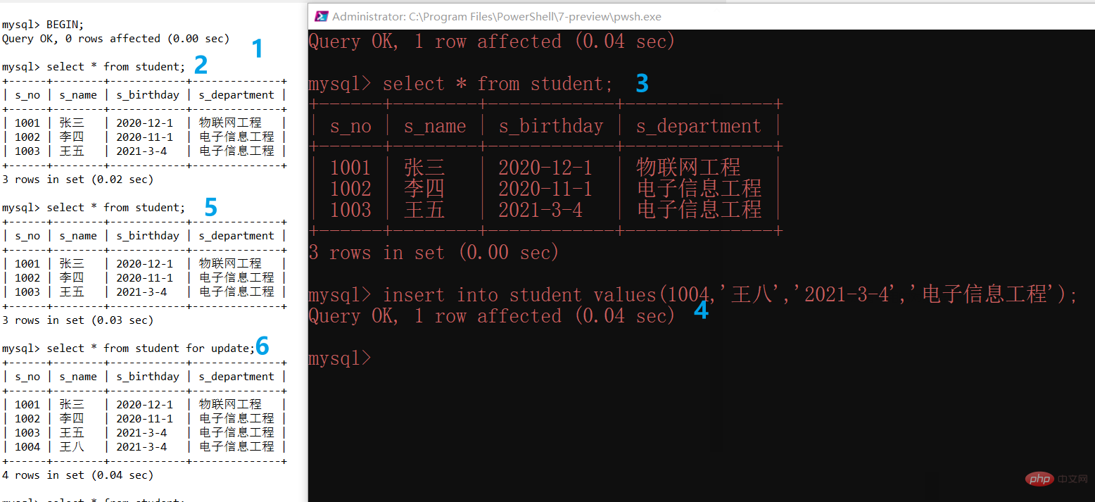 mysqlファントムリーディングとは何ですか?