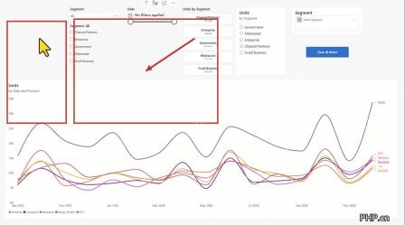 Power BI 切片器筛选报表中的多个视觉对象