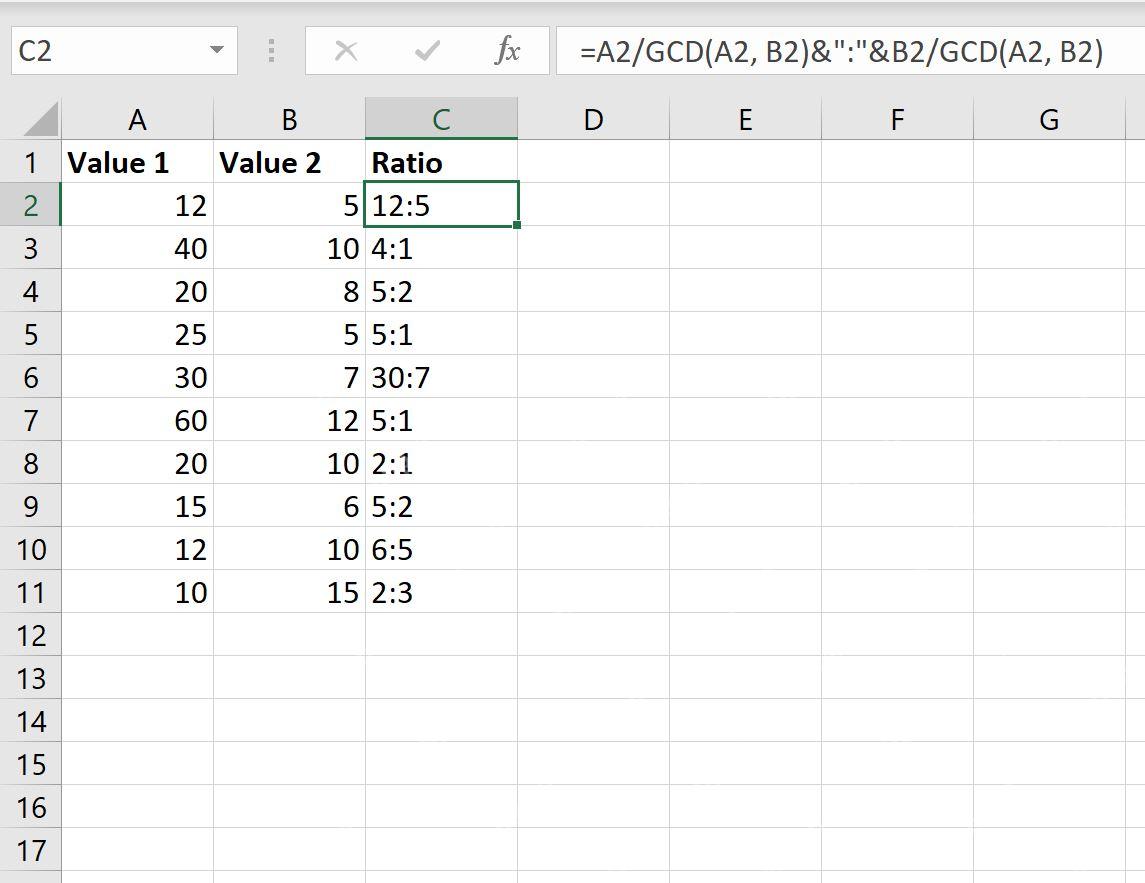 Excel 比例公式向下填充后显示整列几比几结果