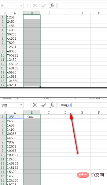 How to add 0 in front of numbers in Excel?