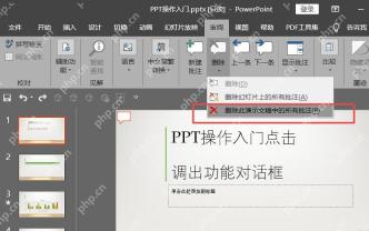 PowerPoint审阅菜单中删除此演示文稿中的所有批注