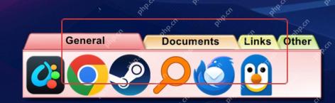 ObjectDock 标签式 Dock 只保留常用固定图标的效果