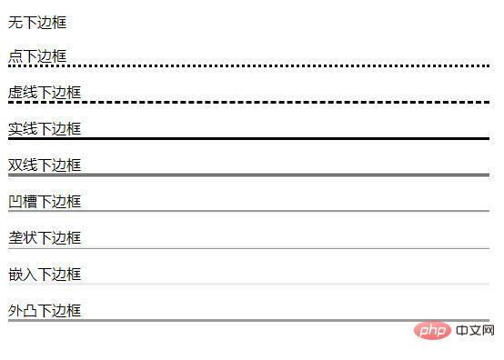 So verwenden Sie die CSS-Eigenschaft „Border-Bottom-Style“.