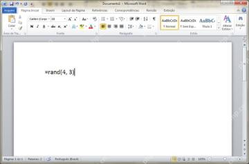 Word里怎样用=rand()函数自动生成测试文本