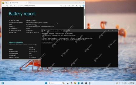 Win11 终端中运行 powercfg batteryreport 命令