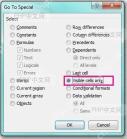 Excel Go To Special 定位条件窗口选中 Visible cells only 可见单元格选项