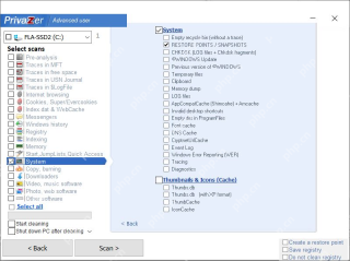PrivaZer Windows 清理列表中显示 Clipboard 剪贴板项目