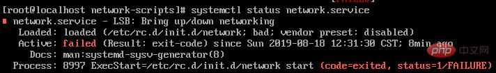 What should I do if the network card under centos always fails to start?