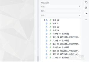WPS 演示动画窗格里显示多个动画条目和播放顺序