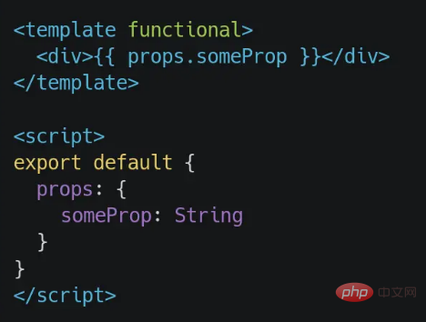 What are vue functional components?