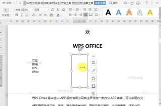 WPS如何在文档中插入竖向文本框?设置效果