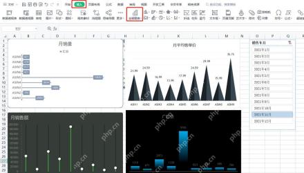 Excel 切片器连接后多个图表联动展示