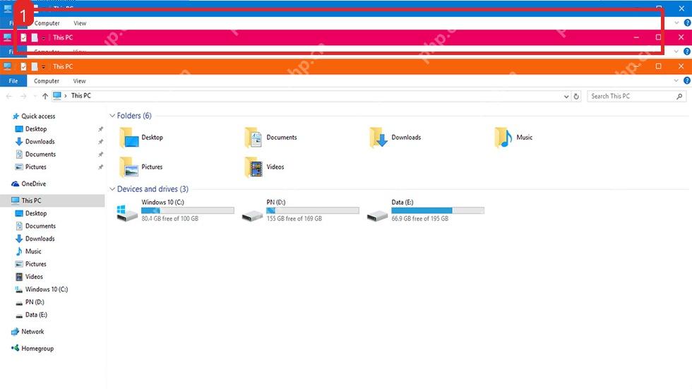 Windows10 窗口标题栏应用颜色后的效果