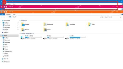 Windows10 窗口标题栏应用颜色后的效果