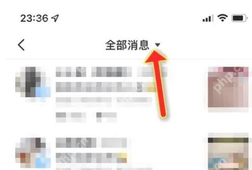 抖音消息列表顶部的消息类型筛选控件