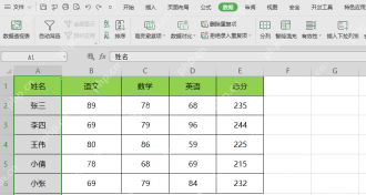 WPS表格中选中需要拆分的一列数据