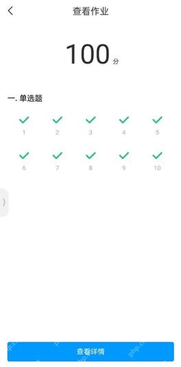 学习通测验题目明细页面