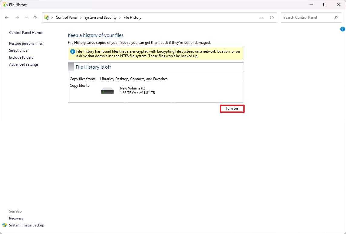 win11怎么开启文件历史记录_win11文件历史备份启用步骤 - php中文网
