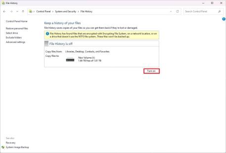 win11怎么开启文件历史记录_win11文件历史备份启用步骤 - php中文网