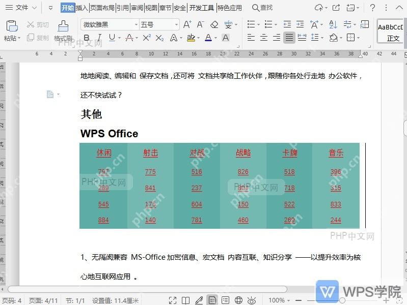 Word如何删除文档表格中的行列? 第1步