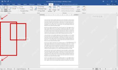 Word 水平标尺左侧页边距标记界面