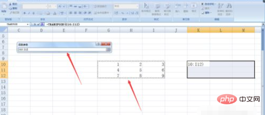 Comment transposer la fonction Excel