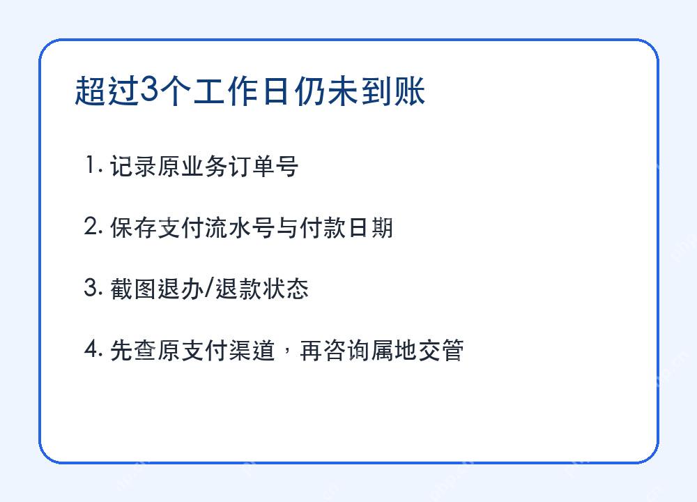 交管12123退款超时核查资料清单