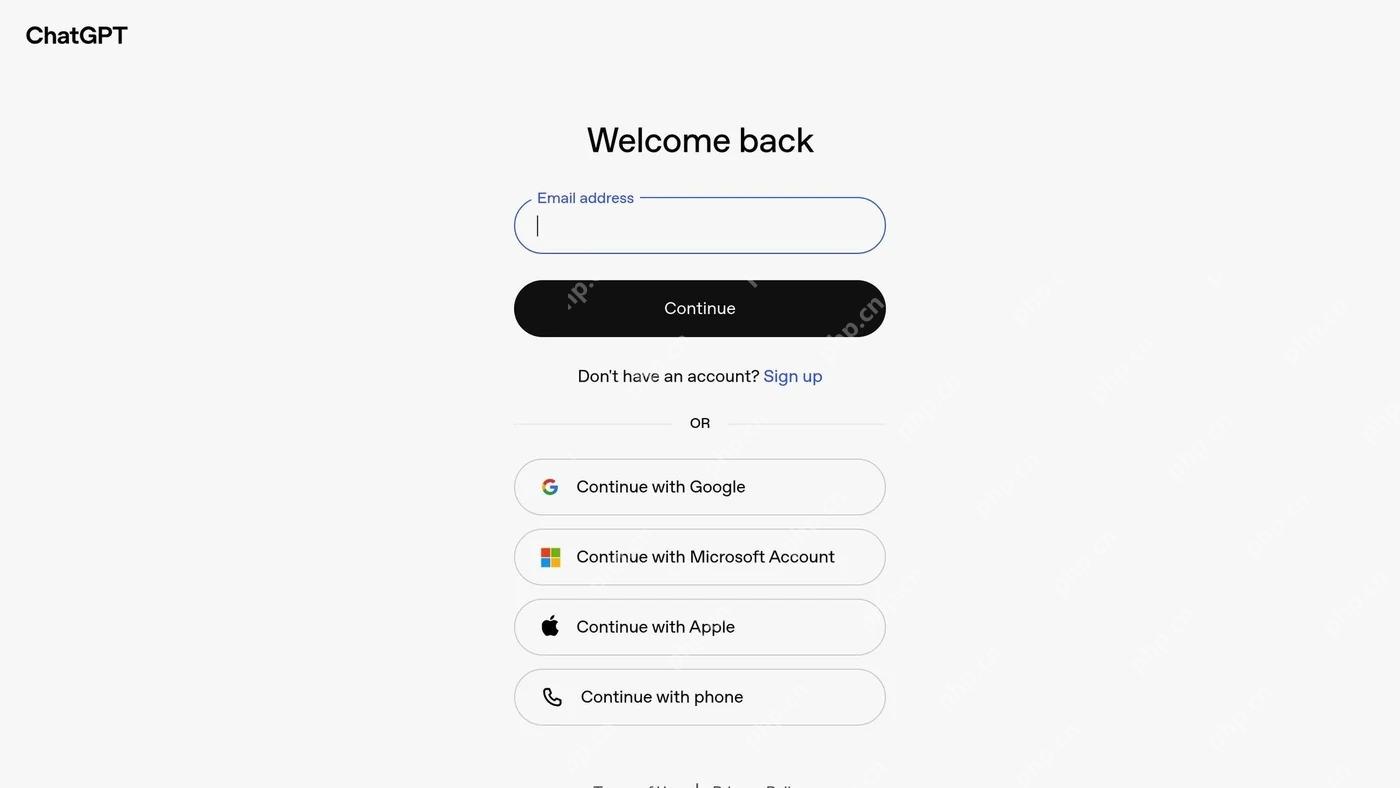 ChatGPT欢迎回来登录页面