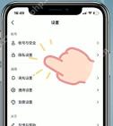 抖音设置页显示隐私设置入口并有手势标记