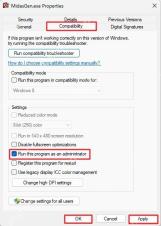 Win11 程序属性兼容性页勾选以管理员身份运行此程序