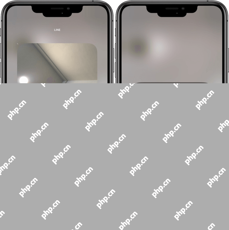 iPhone 视频效果列表中显示人像摄影棚灯光和反应选项