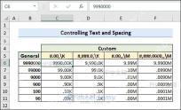 Excel 0和#占位符对比效果示例