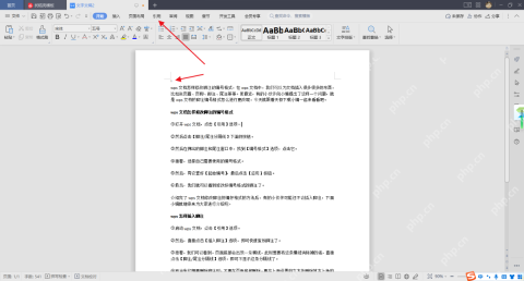 Word 引用选项卡和正文位置用于检查脚注引用编号