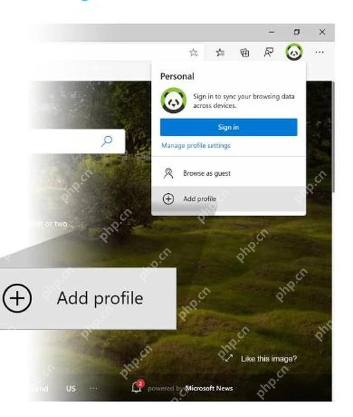 Microsoft Edge添加个人资料入口