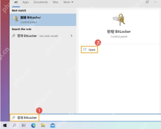 Win11 搜索管理 BitLocker 并打开控制面板结果