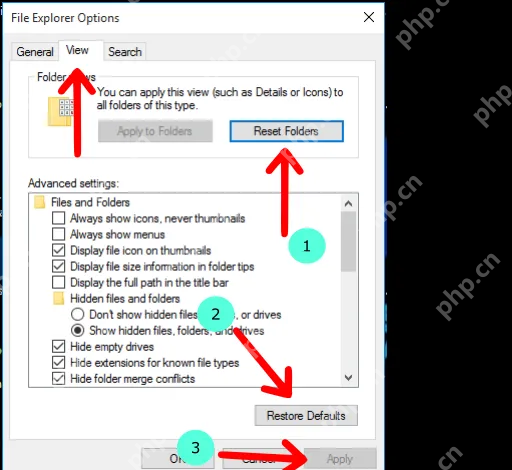 Win10 File Explorer Options 查看页中显示 Display file size information in folder tips